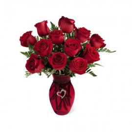 The FTD In Love with Red Roses Bouquet